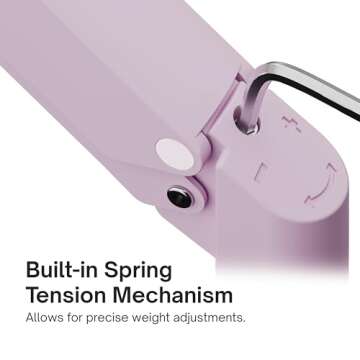 Pixio PS1S Wave Pink Single Monitor Arm Stand Desk Mount - Fits up to 32 inches Monitors and up to 19.8lbs. VESA Compatibility and Integrated Cable Management