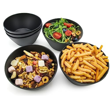 Eco-Friendly Bamboo Fiber Cereal Bowls Set of 6, 24 oz