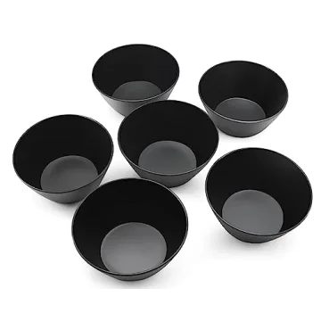 Eco-Friendly Bamboo Fiber Cereal Bowls Set of 6, 24 oz