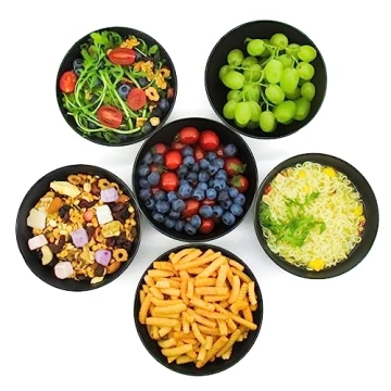 Eco-Friendly Bamboo Fiber Cereal Bowls Set of 6, 24 oz