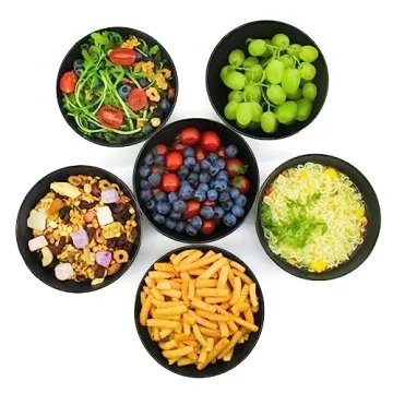 Eco-Friendly Bamboo Fiber Cereal Bowls Set of 6, 24 oz