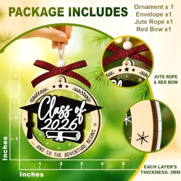 Class of 2026 Christmas Ornaments, and So The Adventure Begins Graduation Ornament, Graduation Gift ...