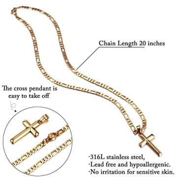 Perfect Gift for Husband: Stainless Steel Cross Necklace
