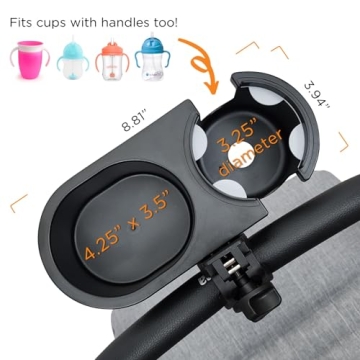 Liuliuby Universal Stroller Snack Tray Attachment for Ultimate Convenience