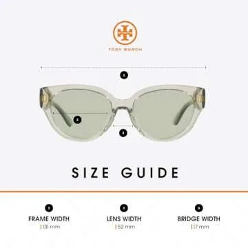 Tory Burch TY7168U 1886/2 52MM Transparent Perfect Mint/Mint Green Solid Cateye Sunglasses for Women + BUNDLE With Designer iWear Eyewear Kit