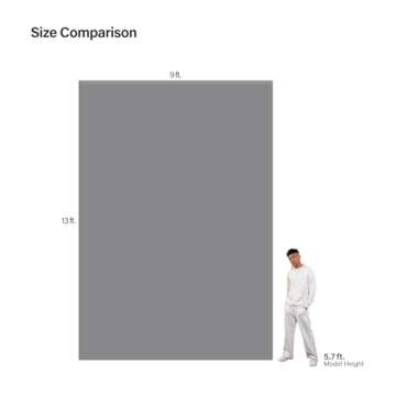 LimoStudio 9x13 Feet Gray Backdrop - Premium Quality Fabric