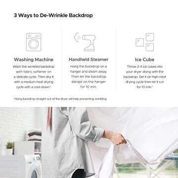 LimoStudio 9x13 Feet Gray Backdrop - Premium Quality Fabric