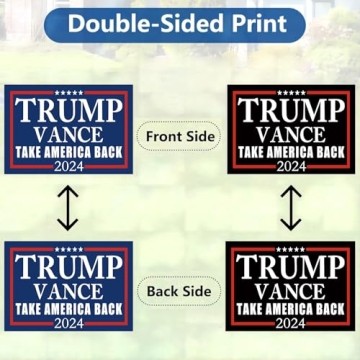 WENWELL Trump Vance 2024 Yard Signs – 2-Pack