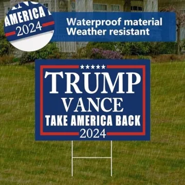WENWELL Trump Vance 2024 Yard Signs – 2-Pack