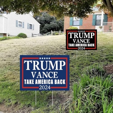 WENWELL Trump Vance 2024 Yard Signs – 2-Pack
