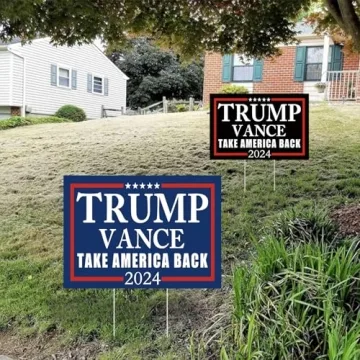 WENWELL Trump Vance 2024 Yard Signs – 2-Pack