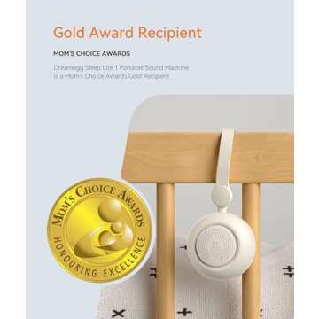 Dreamegg Portable Sound Machine for Baby Sleep Soothing