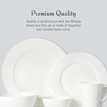 Mikasa Delray 40-Piece White Dinnerware Set for 8