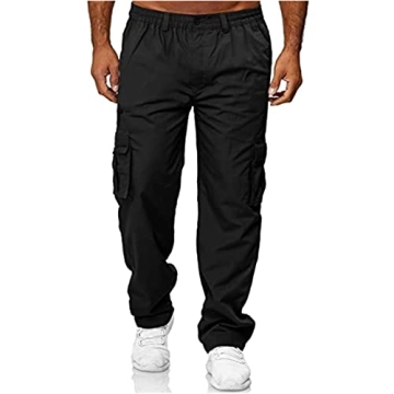 EndoraDore Men's Multi-Pocket Cargo Pants - Comfortable Outdoor Wear