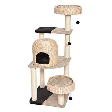 MidWest Homes for Pets Cat Tree | Biscayne Cat Furniture, 5-Tier Cat Tree w/Sisal Wrapped Support Sc...