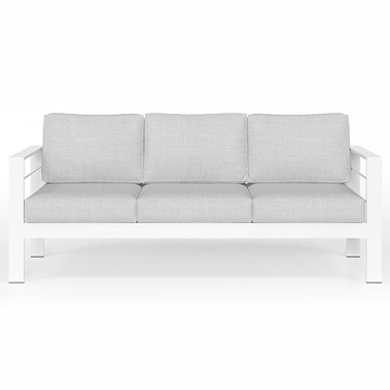 Solaste Outdoor Couch Aluminum Patio Furniture Sofa, 3-Seat All-Weather Metal Outdoor Patio Furnitur...