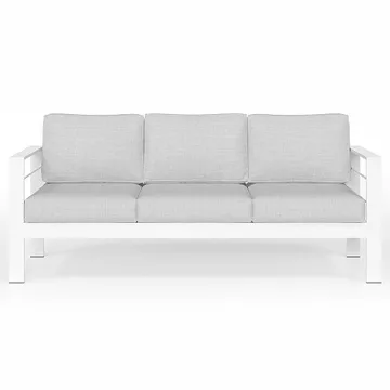 Solaste Outdoor Couch Aluminum Patio Furniture Sofa, 3-Seat All-Weather Metal Outdoor Patio Furnitur...