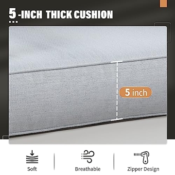 Solaste Outdoor Couch Durable Aluminum Patio Sofa 3-Seat