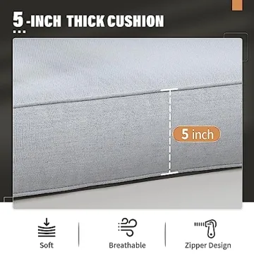 Solaste Outdoor Couch Durable Aluminum Patio Sofa 3-Seat