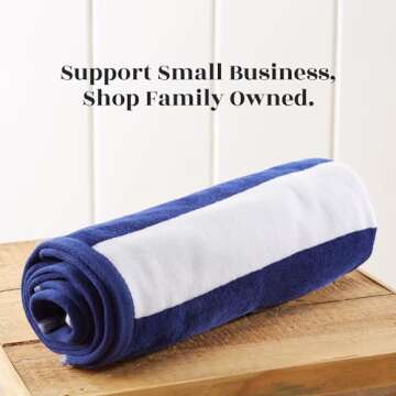 Great Bay Home Cotton Beach Towels for Pool and Beach