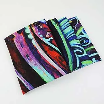 Sunm Boutique Colorful Peacock Feather Tapestry, Abstract Art Wall Tapestry Wall Hanging Psychedelic Tapestries for Wall Decoration (Peacock Feather, 51.2" x 59.1")