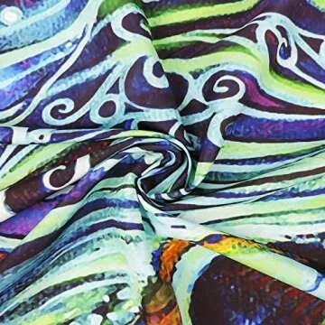 Sunm Boutique Colorful Peacock Feather Tapestry, Abstract Art Wall Tapestry Wall Hanging Psychedelic Tapestries for Wall Decoration (Peacock Feather, 51.2" x 59.1")