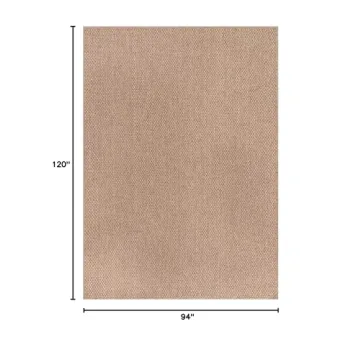 CAMILSON Easy Jute Area Rug 8x10 Soft Stylish Design