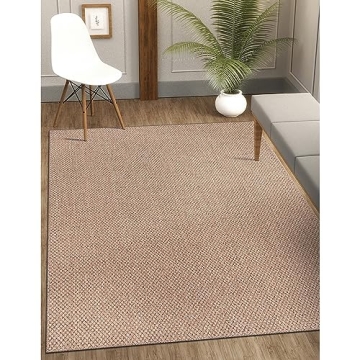 CAMILSON Easy Jute Area Rug 8x10 Soft Stylish Design