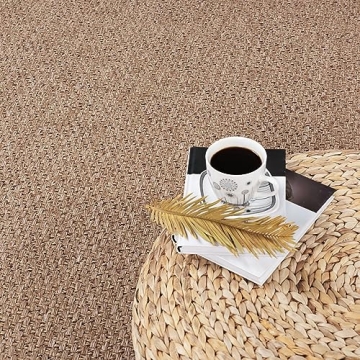 CAMILSON Easy Jute Area Rug 8x10 Soft Stylish Design