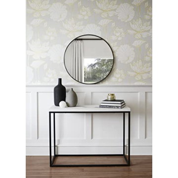 NextWall Lotus Floral Wallpaper with Metallic Accents