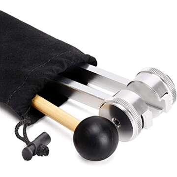 OM 136.1 Hz Tuning Forks for Healing Chakra Tuning Forks Weighted Angel Tuning Forks Medical Sonic Slider Tuning Fork 136.1hz Frequency Generator for Healing Yoga