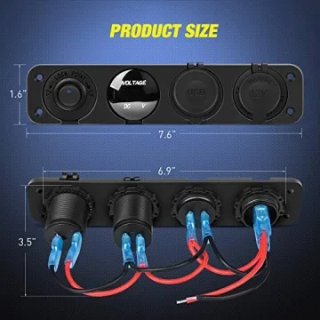 Nilight 4-in-1 Charger Socket Panel for Vehicles