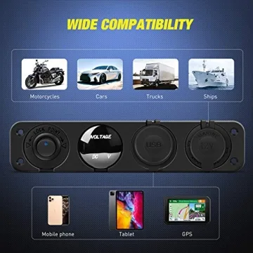 Nilight 4-in-1 Charger Socket Panel for Vehicles