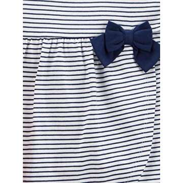 Simple Joys by Carter's Baby Girls' 3-Piece Playwear Set, Navy Stripe/Cherry/Peach, 12 Months