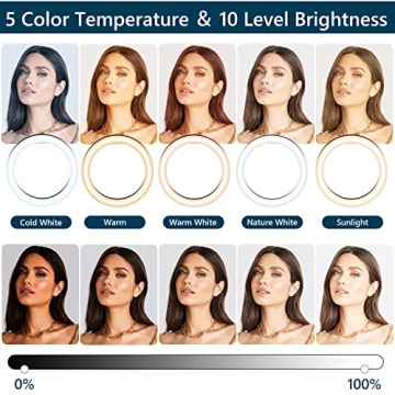 Aureday 14'' Selfie Ring Light for Perfect Lighting