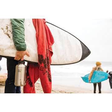 Klean Kanteen Wide Mouth Single Wall Stainless Steel Water Bottle with Leak Proof Stainless Steel Interior Cap - 40oz - Brushed Stainless