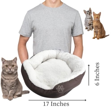 Evelots Cozy Warm Pet Bed for Cats & Small Dogs 17 inches