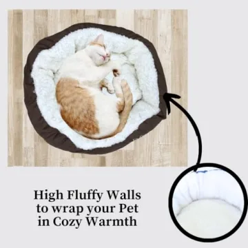 Evelots Cozy Warm Pet Bed for Cats & Small Dogs 17 inches