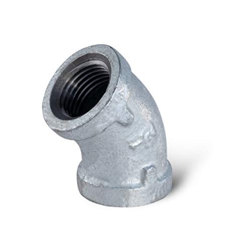 Supply Giant 1/2" 45 Degree Galvanized Elbow for Plumbing