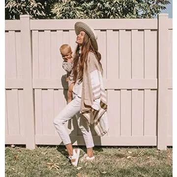 Moss Rose Women's Travel Plaid Shawl Wrap for Fall Winter