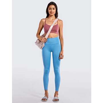 CRZ YOGA Women's Low Impact Strappy Padded Sports Bra for Women Y Racer Back Spaghetti Straps Yoga Bra Tops Misty Merlot Medium