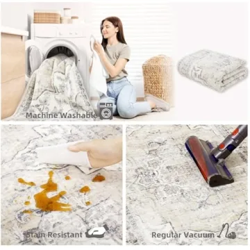 Machine Washable Non-Slip Runner Rug 2'6"x8'