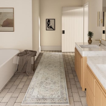 Machine Washable Non-Slip Runner Rug 2'6"x8'