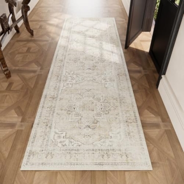 Machine Washable Non-Slip Runner Rug 2'6"x8'