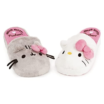 GUND Hello Kitty x Pusheen Plush Cat Slippers Perfect Gift