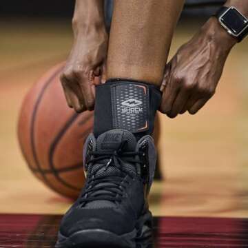 Shock Doctor Adult Ultra Wrap Lace Ankle Support, Medium, Black