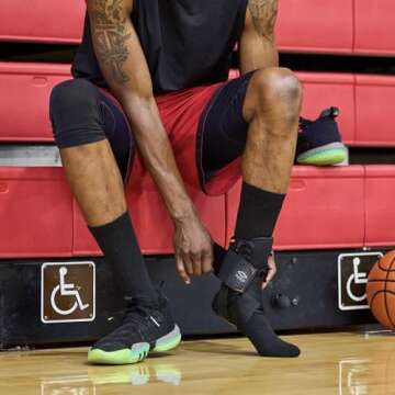 Shock Doctor Adult Ultra Wrap Lace Ankle Support, Medium, Black