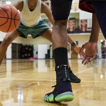 Shock Doctor Adult Ultra Wrap Lace Ankle Support, Medium, Black