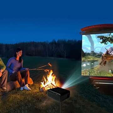 Mini Video Projector 1080P Portable with USB & Phone Compatibility