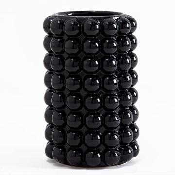 Elegant Anding Black Ceramic Vase for Home Decor